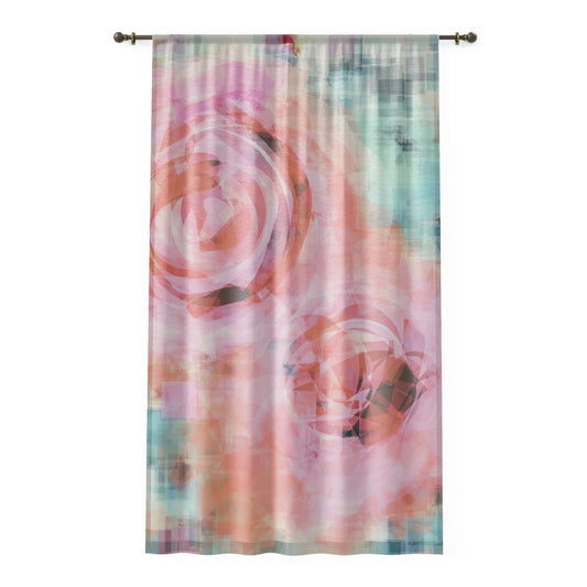Lana:  Floral Abstract Window Curtain for Vibrant Home Décor