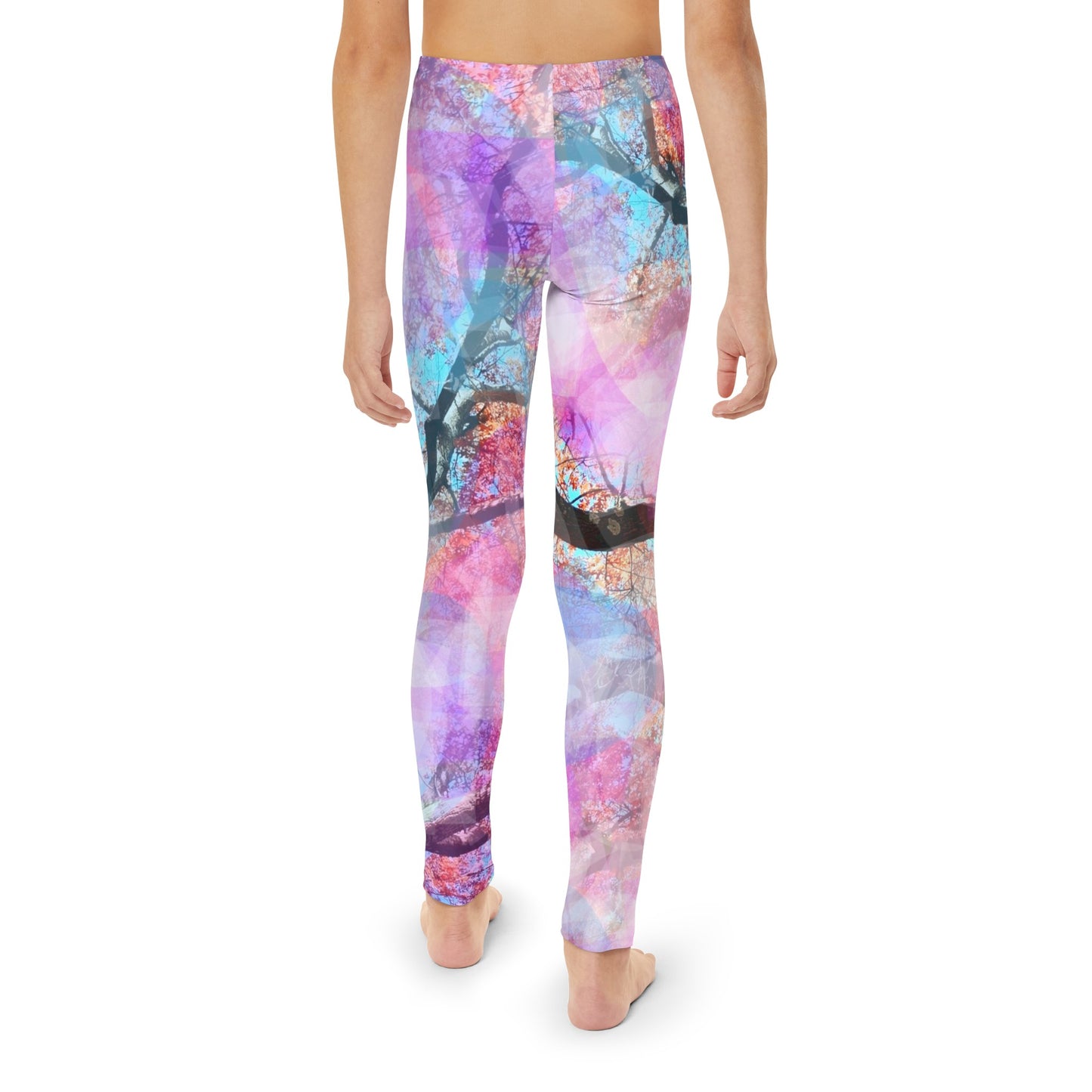 Aura:  Youth Full-Length Leggings (AOP): 7/8 Yrs