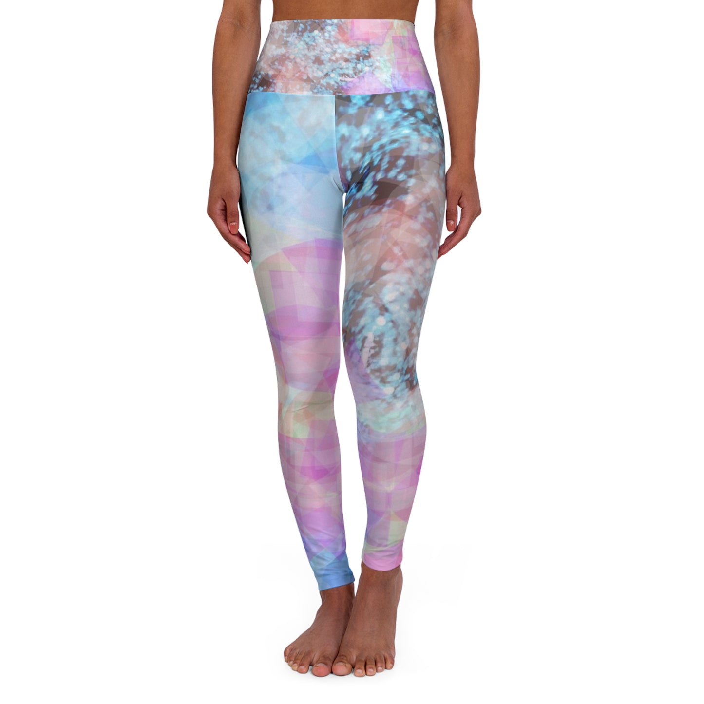 Glowy:  High Waisted Yoga Leggings (AOP)