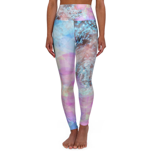 Glowy:  High Waisted Yoga Leggings (AOP)