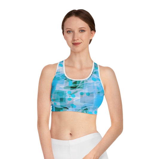 Cascadia I: WH Trim Vibrant Sports Bra – Activewear for Fitness Lovers, Perfect for Yoga, Running, and Gym Workouts, AOP Design, Stylish Workout Gear, [...]