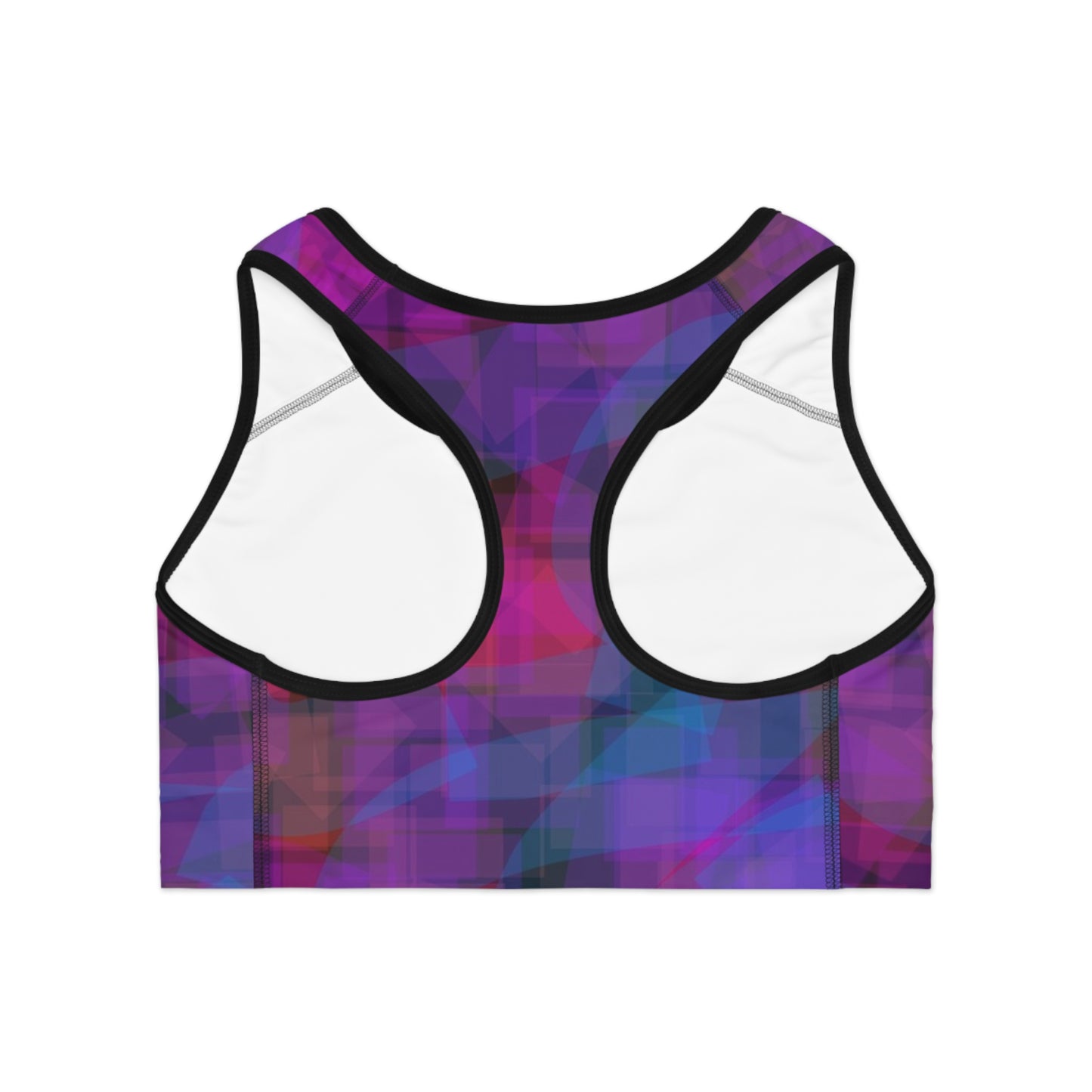 Cherry Blue: Vibrant Abstract Sports Bra for Active Lifestyle, Workout Gear, Dance top, Fitness Apparel, Athleisure, Gift for Her
