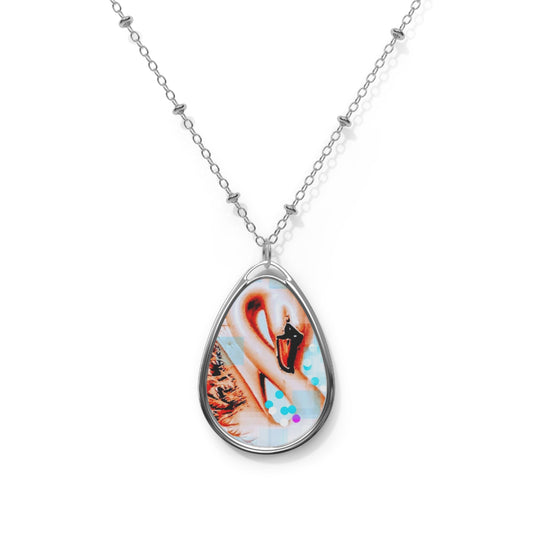 Swan:  Swan Souls - Spiritual Art Jewelry - Sweet Pure Vibes Pendant - Vintage Inspired