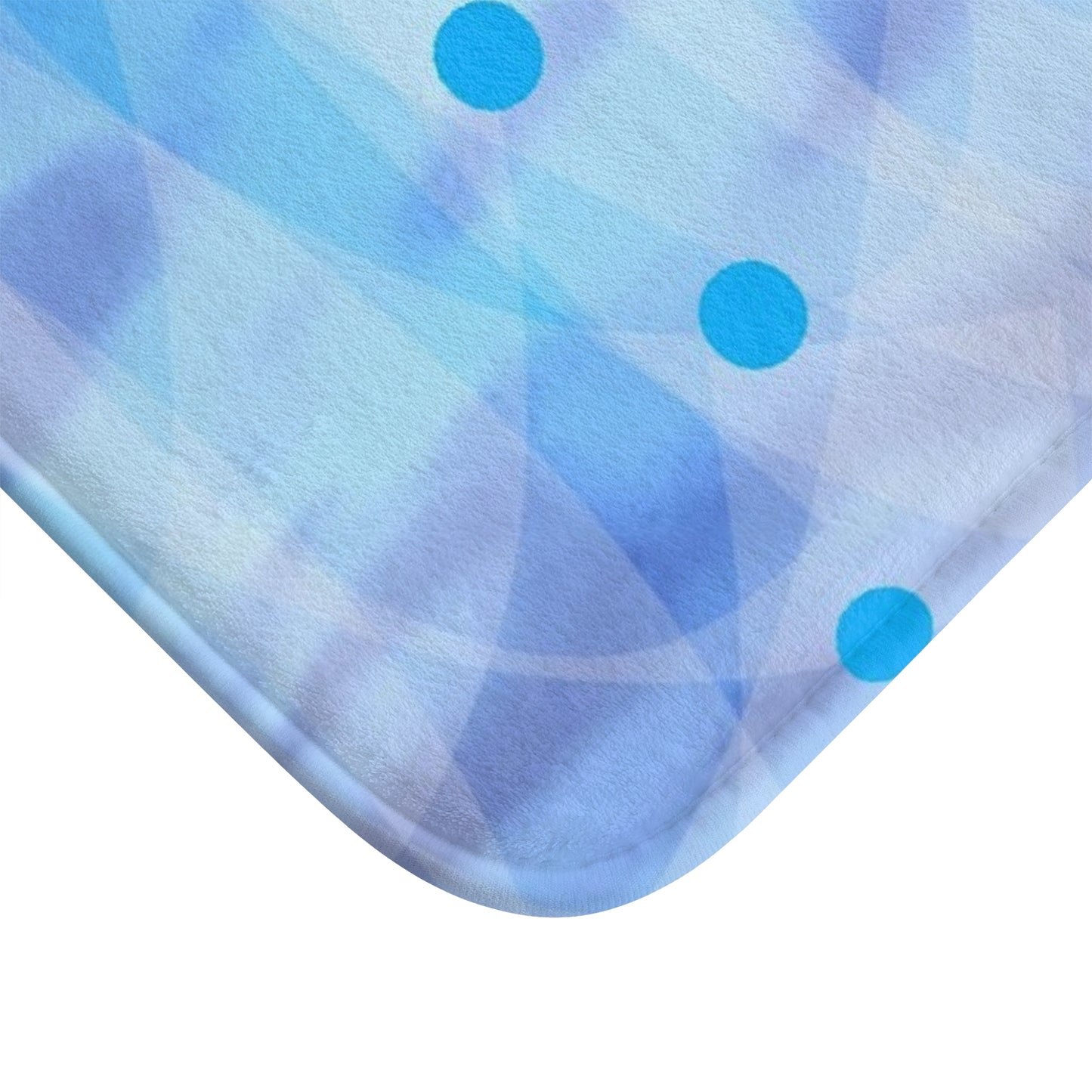 The Mists: (24"x17") Tranquil Blue Bathmat - Soft Plush Area Rug for Bathroom, Spa, Home Decor, Blue Water Design, Gift for Her