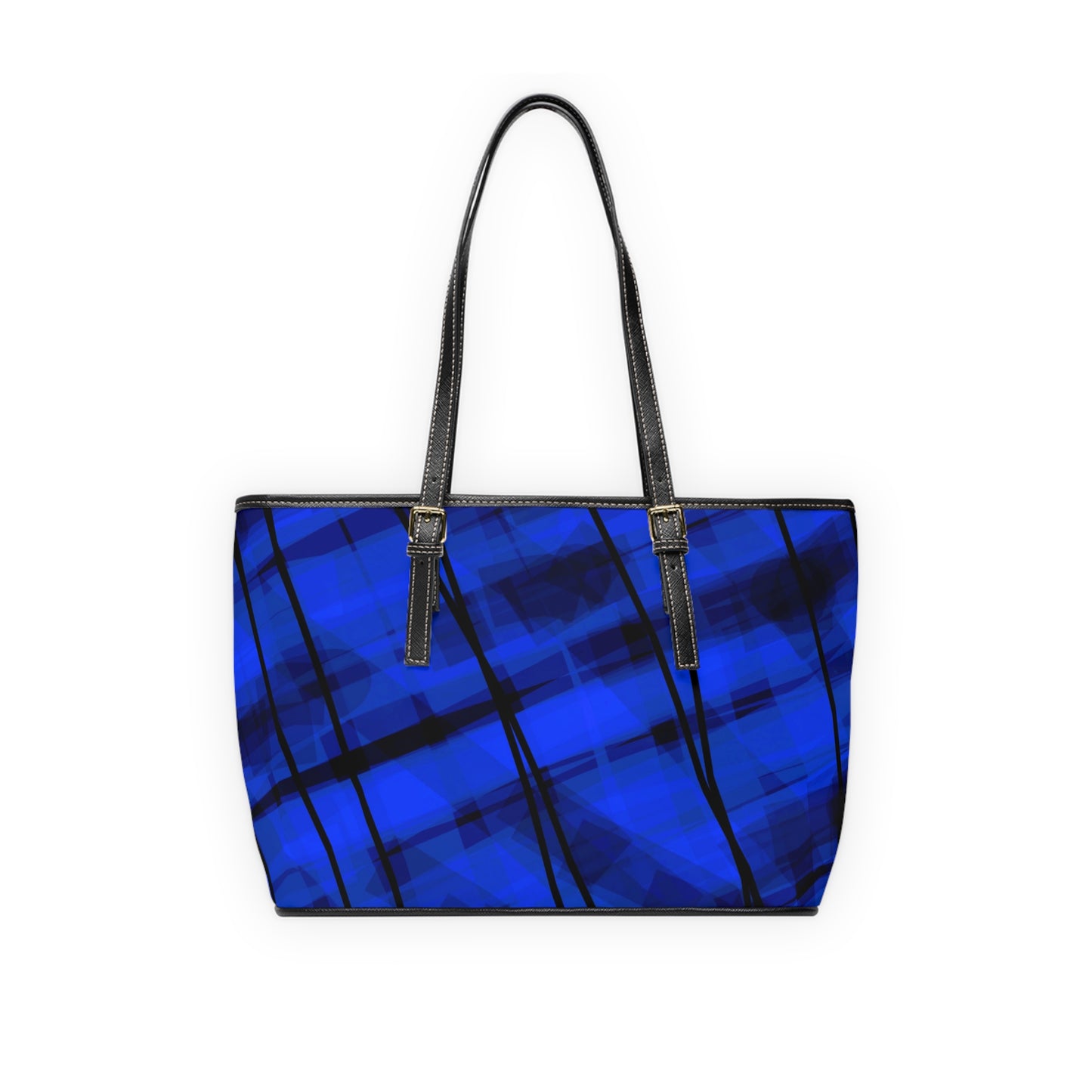 Crazy Sapphire:  Stylish Blue PU Leather Shoulder Bag - Modern Tote for Everyday Use