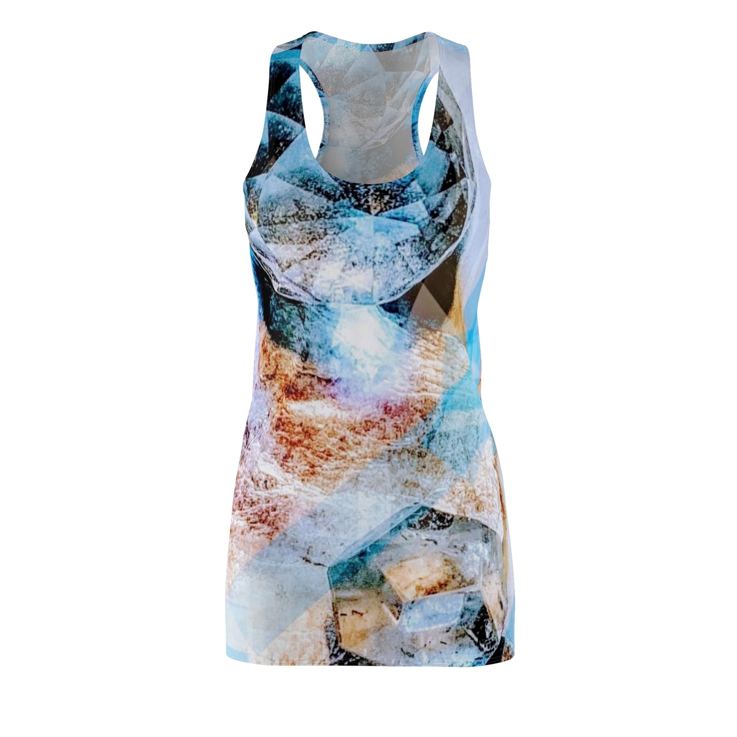 Crystal Clear:  Women's Cut & Sew Racerback Dress (AOP)