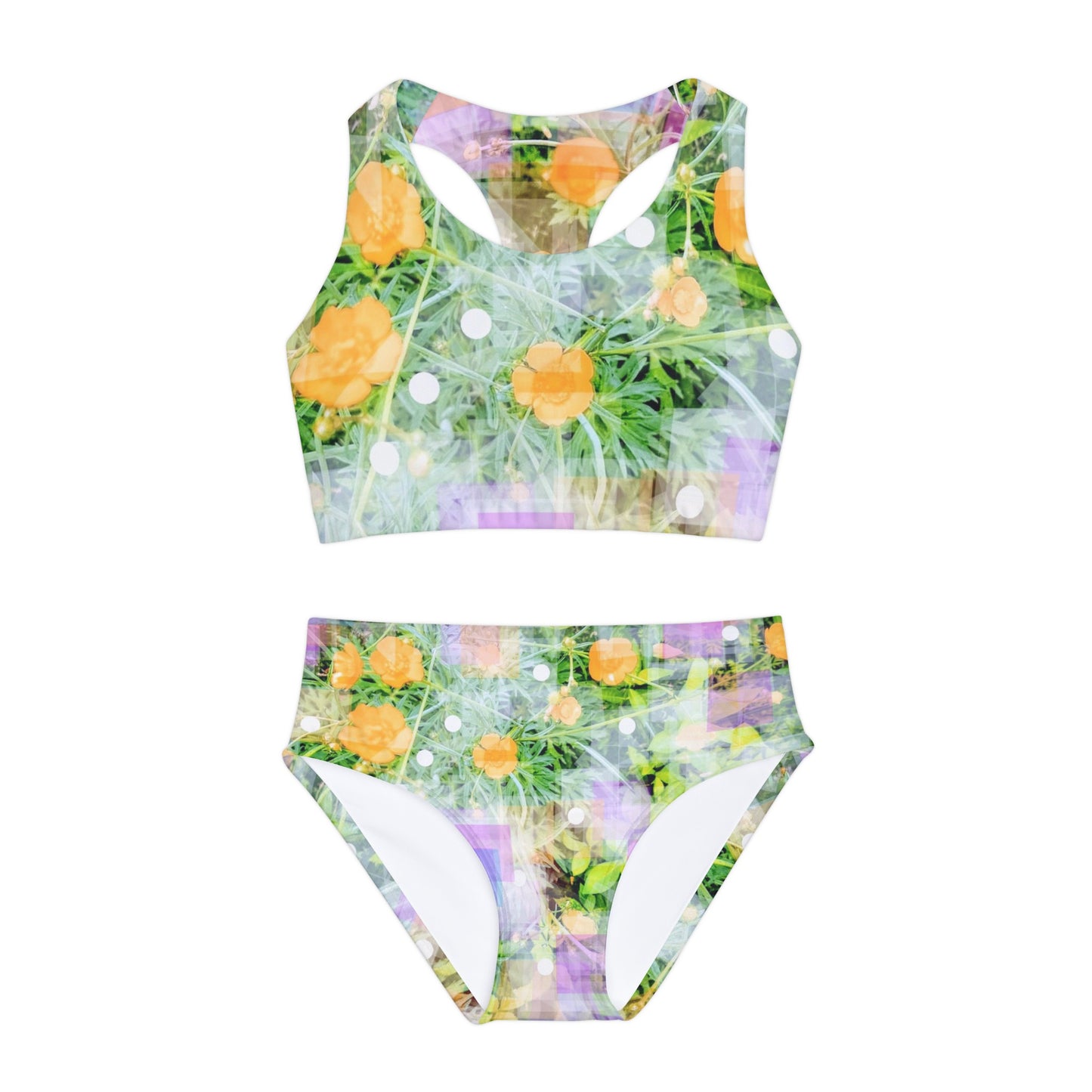 Buttercup feelings:  Girls Two Piece Swimsuit (AOP): 3/4 Years