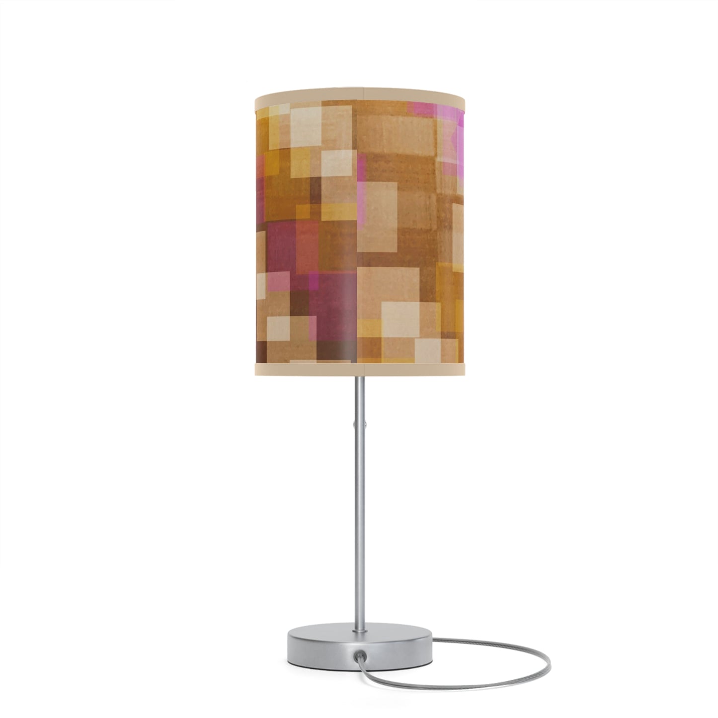 Frankie:  Beige Trim; Modern Jazzy Geometric Table Lamp, Unique Home Décor, Stylish Lighting, Bedroom Accent, Gift for New Home, US|CA Plug