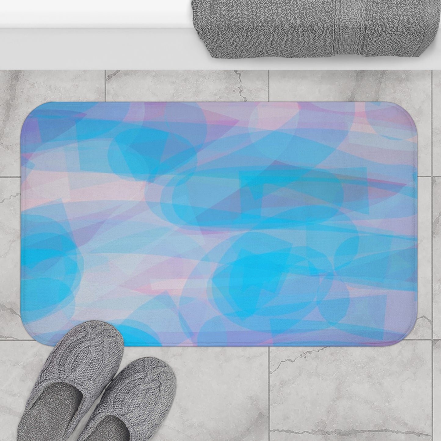 Mellow: (34"x21") Ocean-Inspired Bathmat, Soft Bathroom Rug, Ethereal Decor, Coastal Home Accents, Spa Vibes, Perfect Gift for Any Occasion