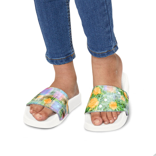 Buttercup feelings:  Youth PU Slide Sandals