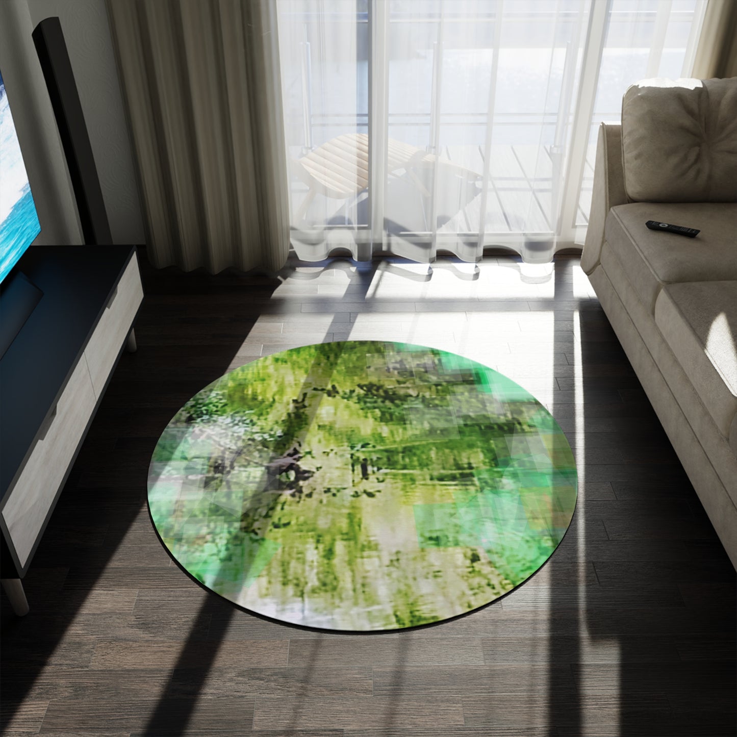 Emerald:  Round Rug 60"x60"