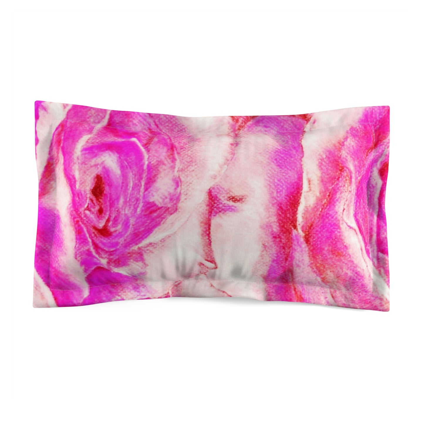 Rose High: Rose Theme Microfiber Pillow Sham