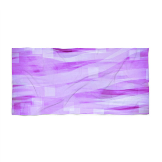 Amethyst Waves: Lavender Waves Beach Towel, Stylish Pool Side Towel, Vibrant Summer Accessory, Picnic Blanket, Gift for Beach Lovers