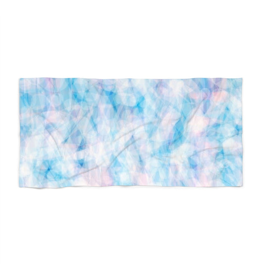 Blue Sugar:  Serene Pastel Beach Towel - Perfect for Summer Days, Poolside Fun, Vacation Essentials, Gifts for Beach Lovers, Lightweight Travel Towel