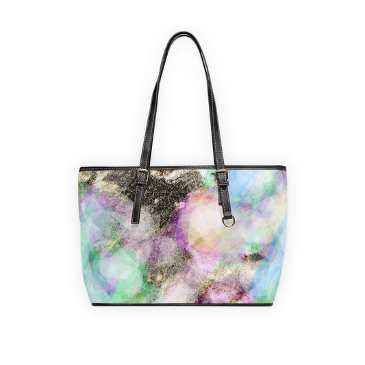 Bliss Rays:  Chic PU Leather Shoulder Bag - Artistic Design