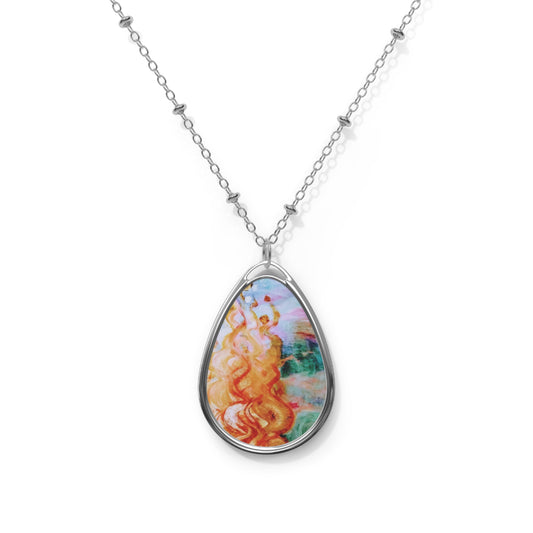 Calm Flame: Oval Necklace