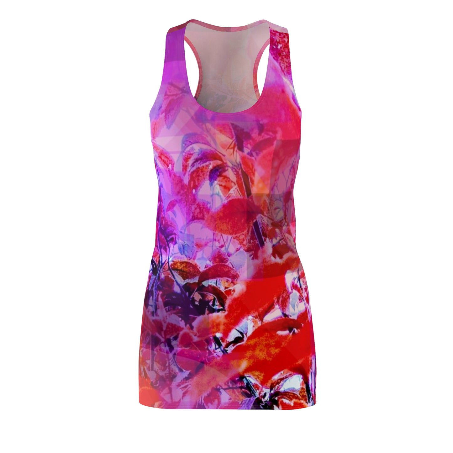 Garnet:  Racerback Casual Summer/ Spring Dress, Lovely Red & Violet Tones, Nature Lovers