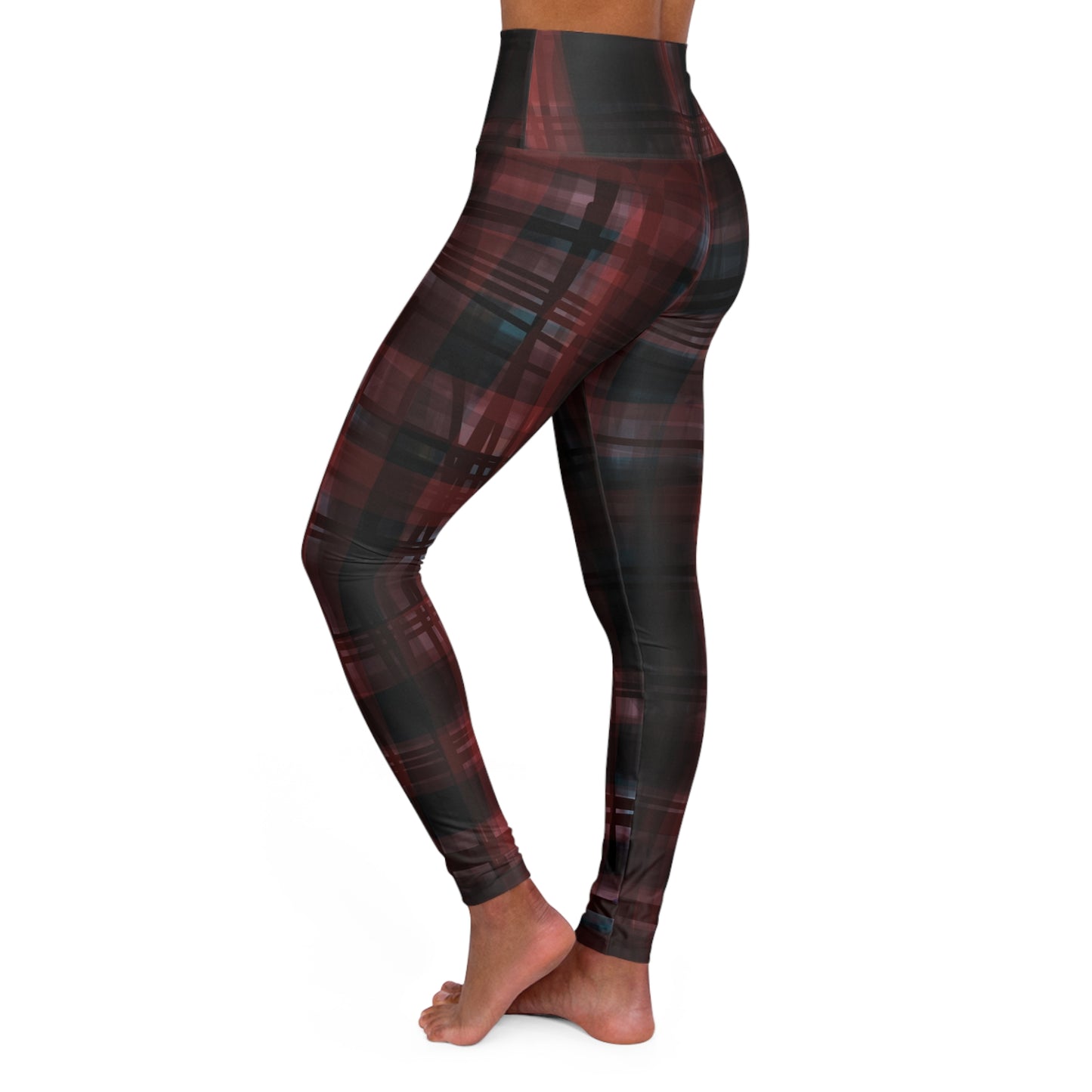 Mechelle:  Plaid High Waisted Leggings for Active Lifestyle and Streetwear Fashion
