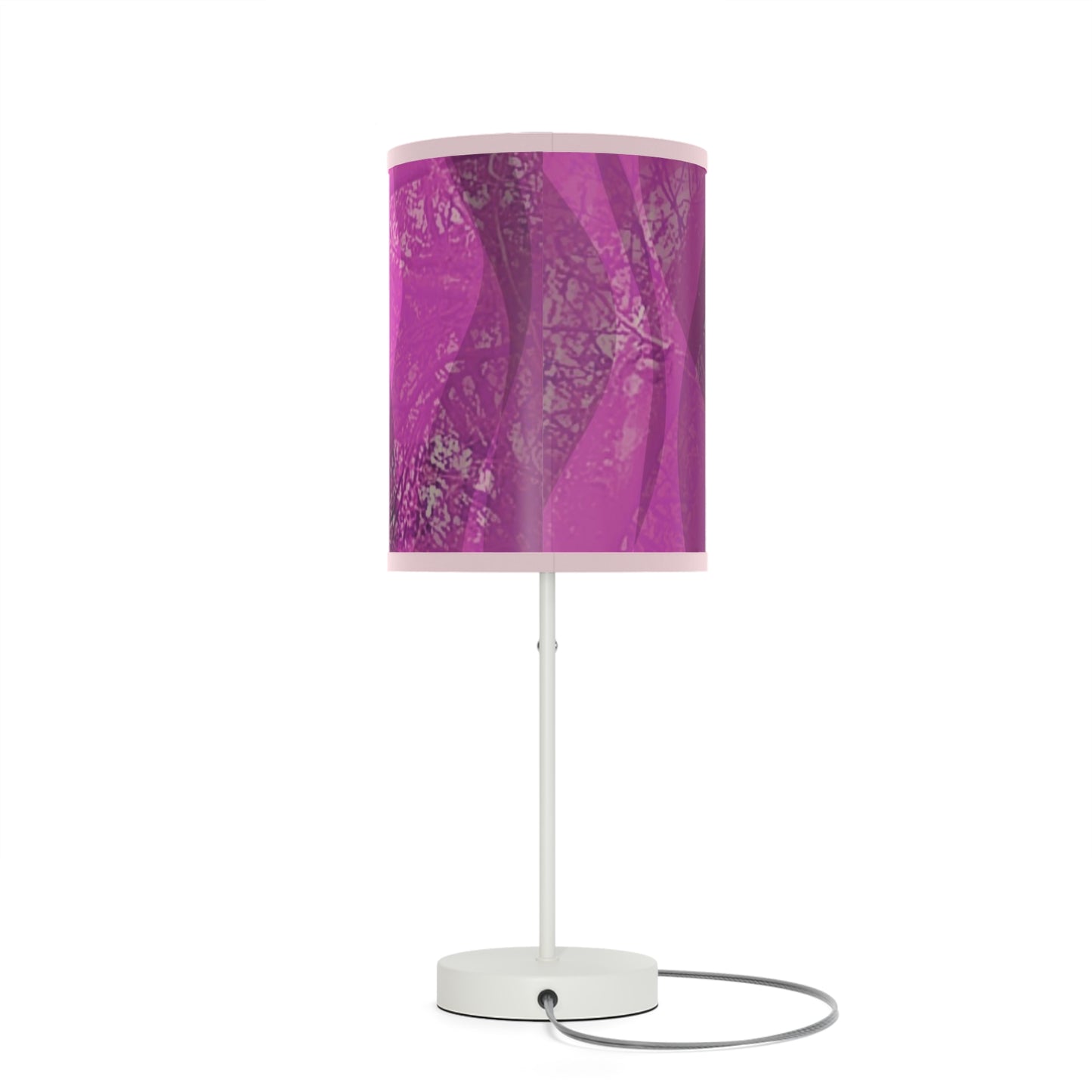 Ruby: (Pink Trim) Stylish Table Lamp, Modern Lighting, Home Decor, Romantic Accent, Wine Pink Lampshade, Gift for Her, Nightstand Light