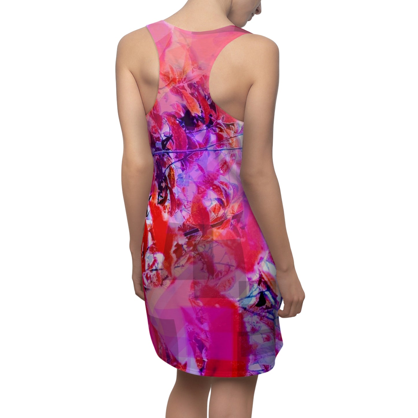 Garnet:  Racerback Casual Summer/ Spring Dress, Lovely Red & Violet Tones, Nature Lovers