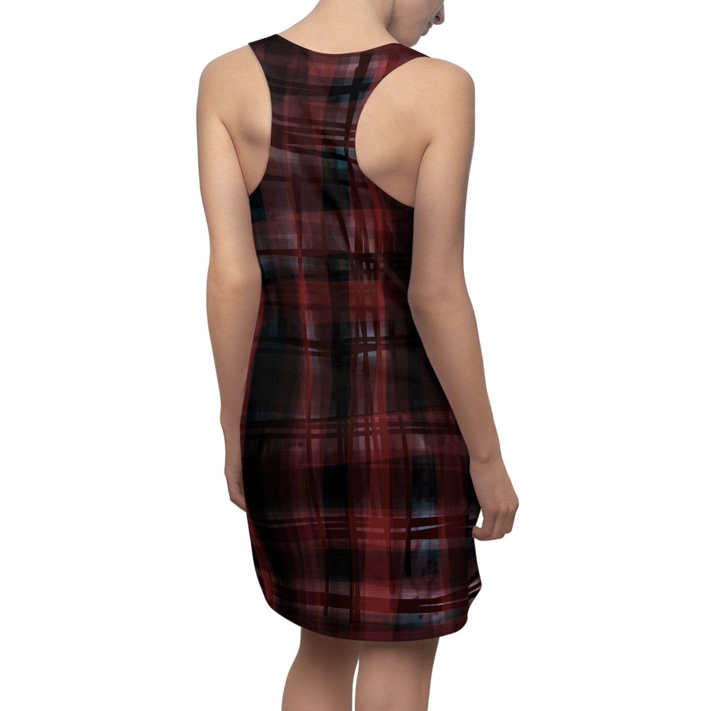 Mechelle:  Plaid Racerback Dress for Stylish Women | Casual Everyday Wear