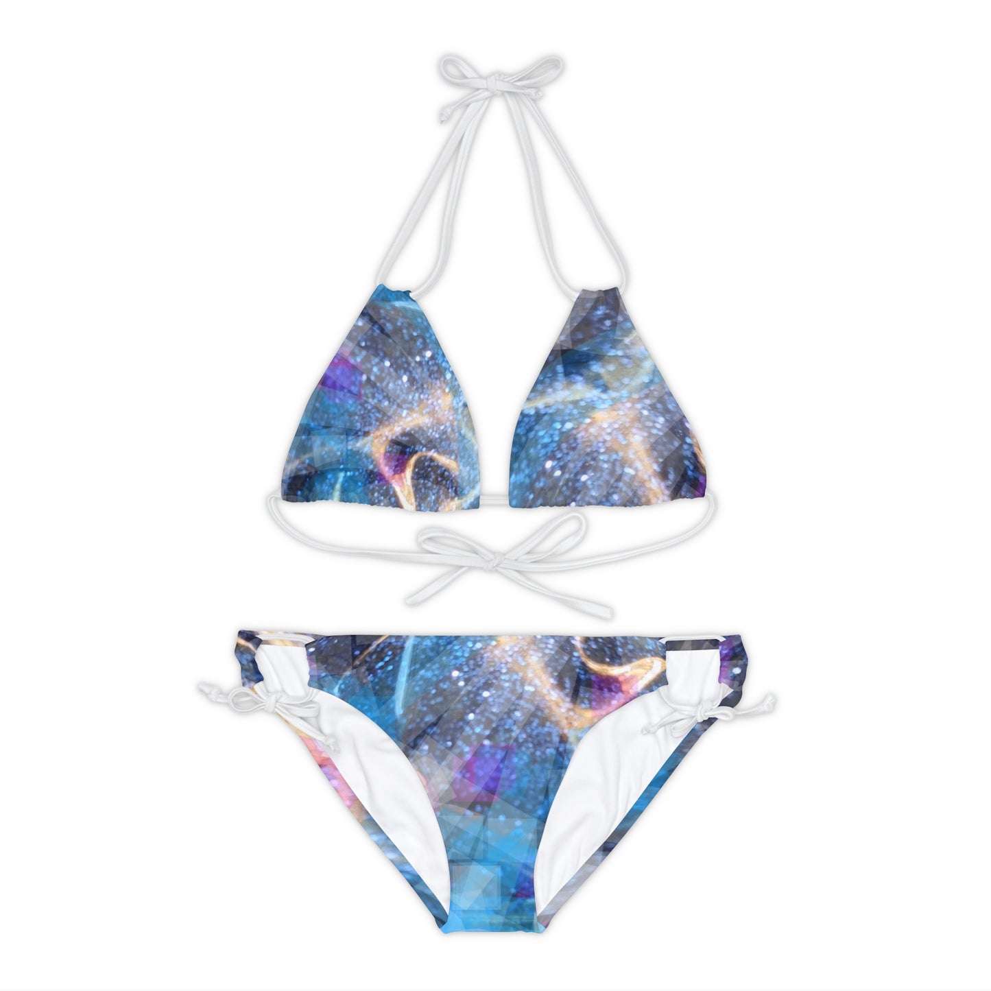 Sapphire Fuel:  Strappy Bikini Set (AOP)