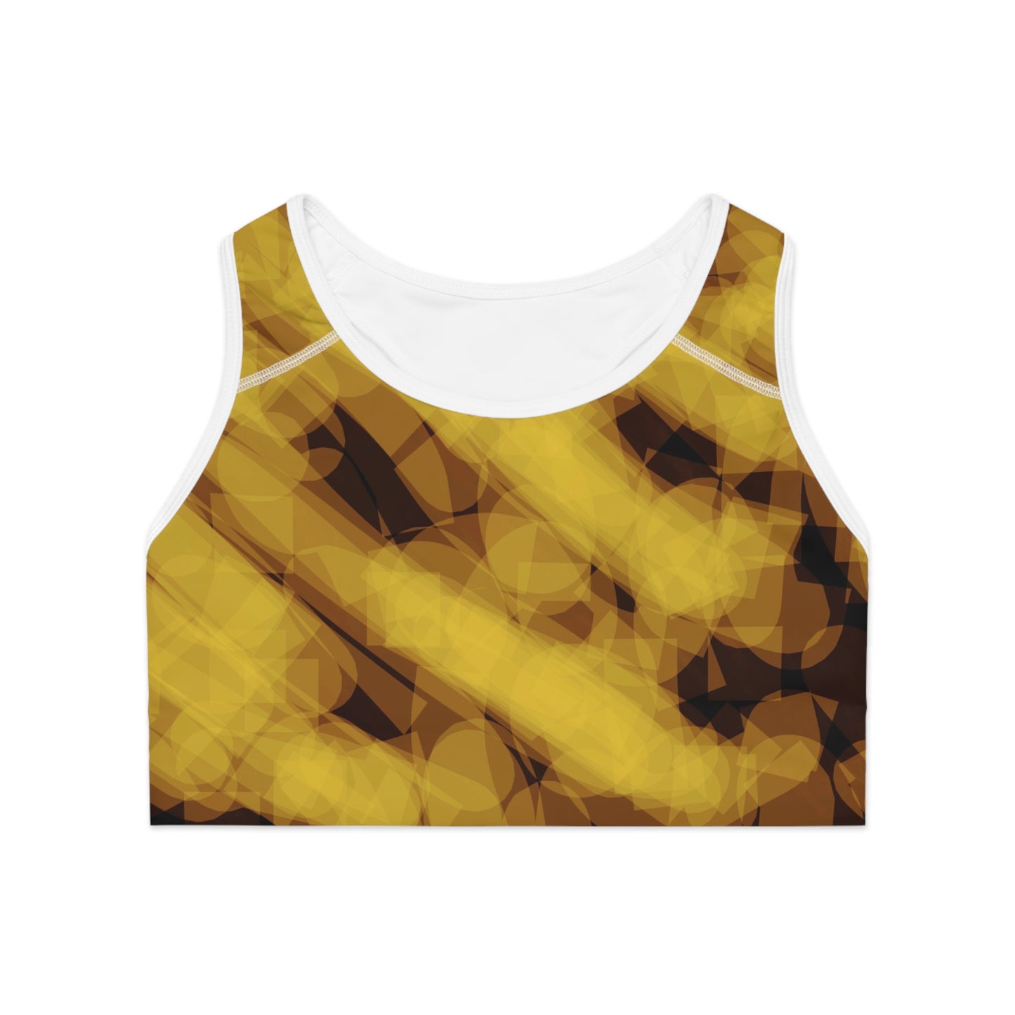 Judy I: WH Trim Stylish Abstract Sports Bra - Perfect for Active Lifestyles