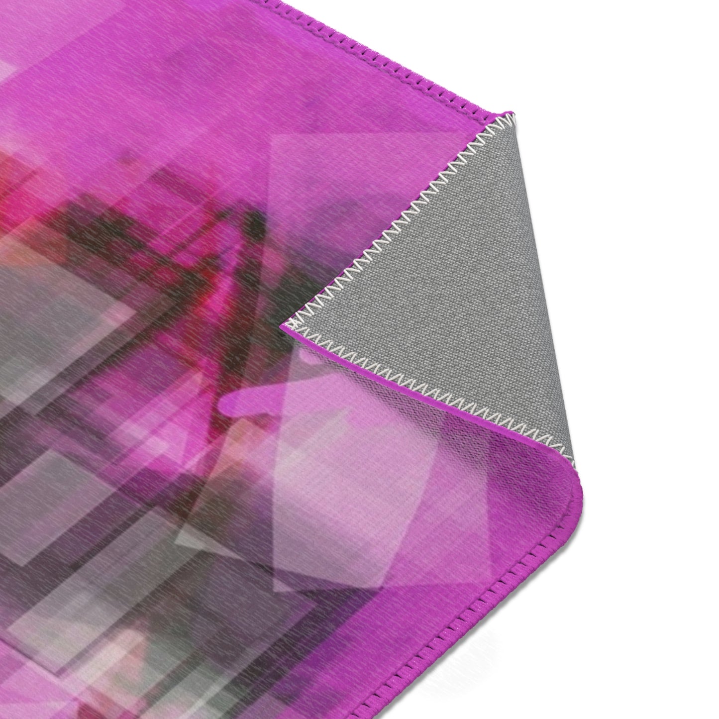 Mauve Codes:  48"x72" Vibrant Abstract Area Rug - Modern Decor for Artistic Homes