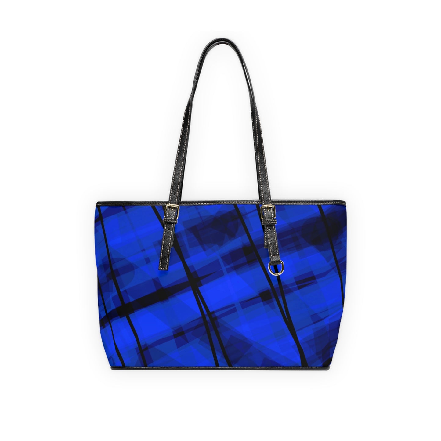 Crazy Sapphire:  Stylish Blue PU Leather Shoulder Bag - Modern Tote for Everyday Use