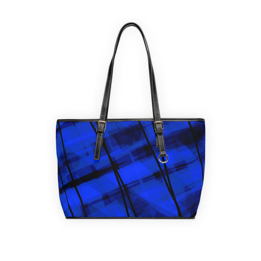 Crazy Sapphire:  Stylish Blue PU Leather Shoulder Bag - Modern Tote for Everyday Use