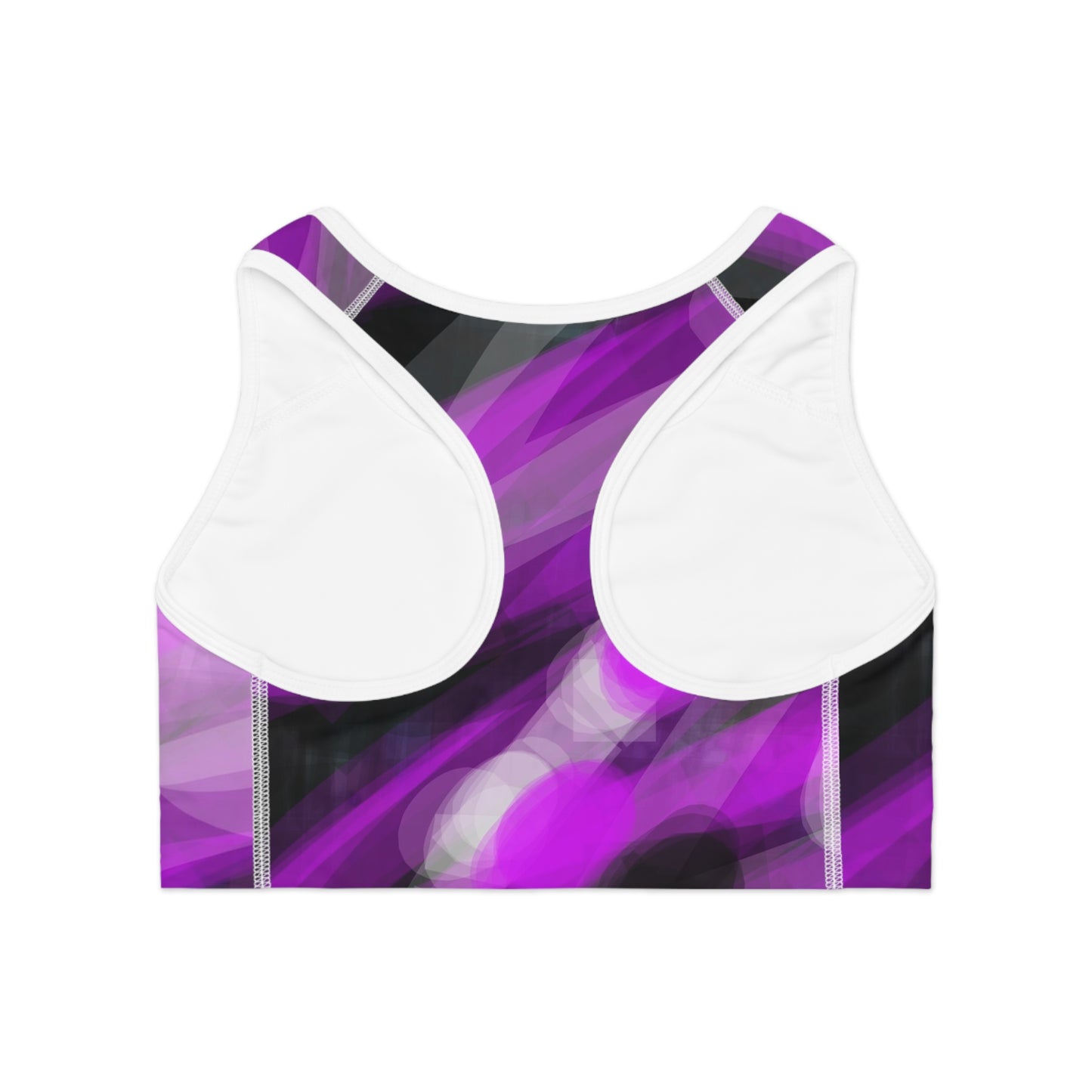 Laid Back I: WH Trim Vibrant Purple Sports Bra for Active Women