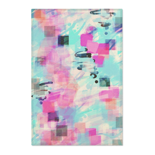 Anastasia: 24"x36" Abstract Pastel Area Rug, Colorful Home Decor, Cozy Living Room Mat, Vibrant Bedroom Carpet, Bohemian Style Rug, Gift for Housewarming