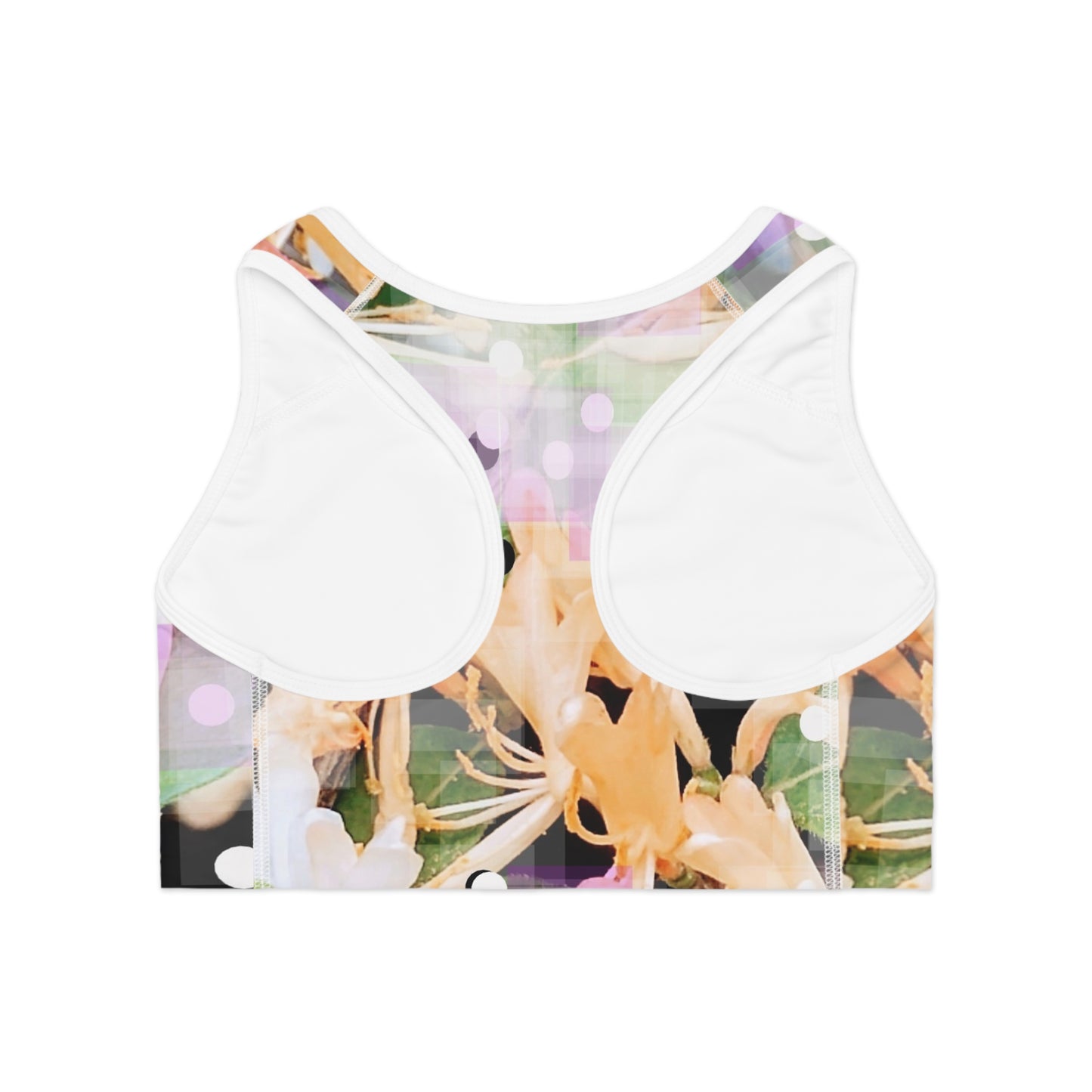 Honey Creme I:  WH Trim Sports Bra, Nature Lovers Print