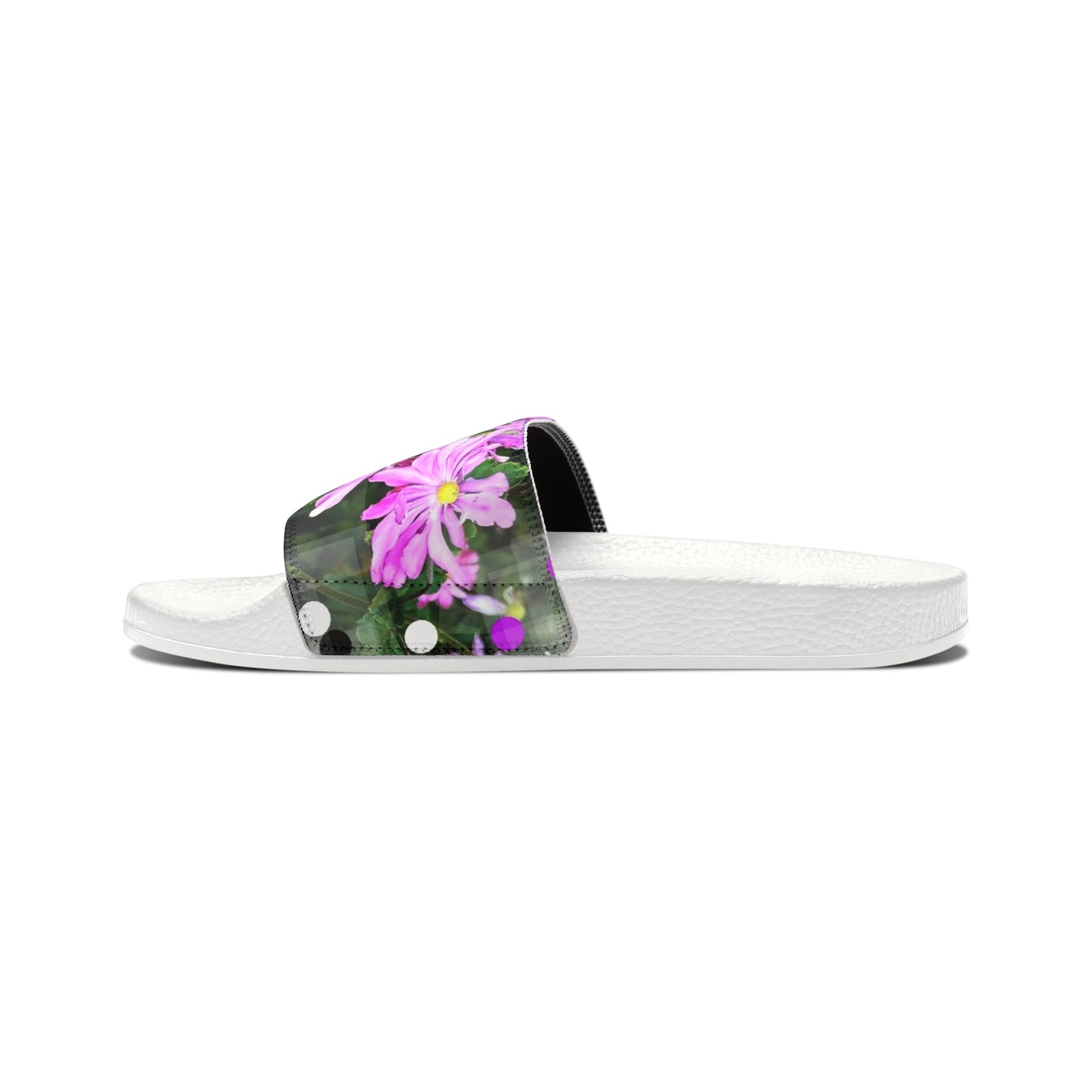 Pink Daisies:  Women's PU Slide Sandals