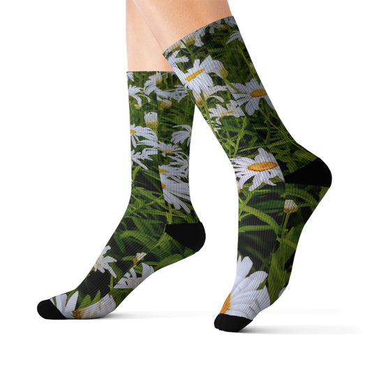 Fresh Daisies:  Sublimation Socks