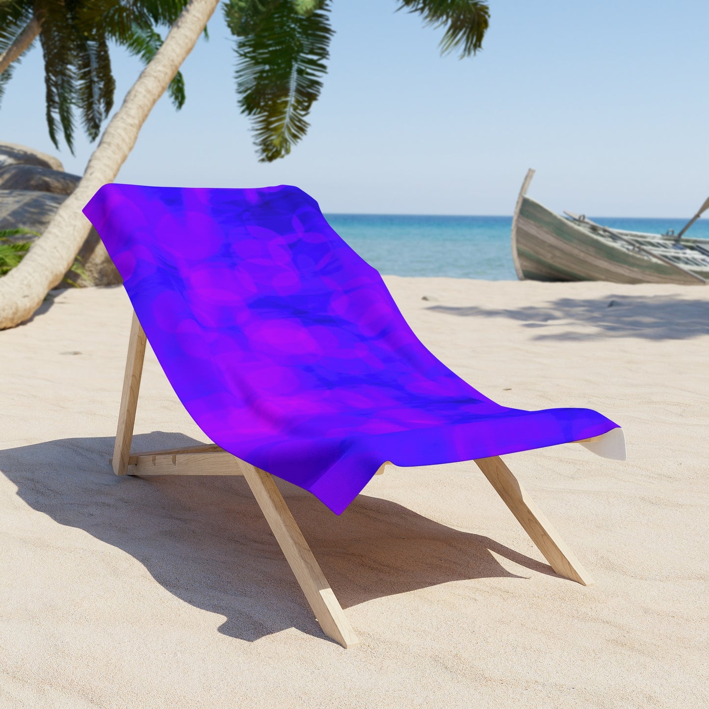 Roberta: Vibrant Purple Beach Towel - Summer Essentials, Poolside Chill, Beach Days, Vacation Ready, Travel, Outdoor Fun