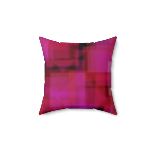 Amaltheia: (14"x14") Vibrant Faux Suede Square Pillow, Decorative Throw Pillow, Plush Cushion, Modern Home Decor, Colorful Accent Pillow