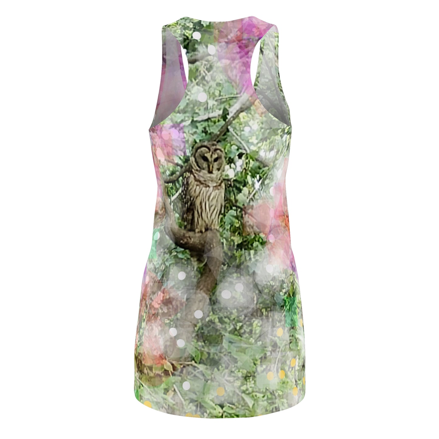 Woodland Owl:  Women's Cut & Sew Racerback Dress (AOP)