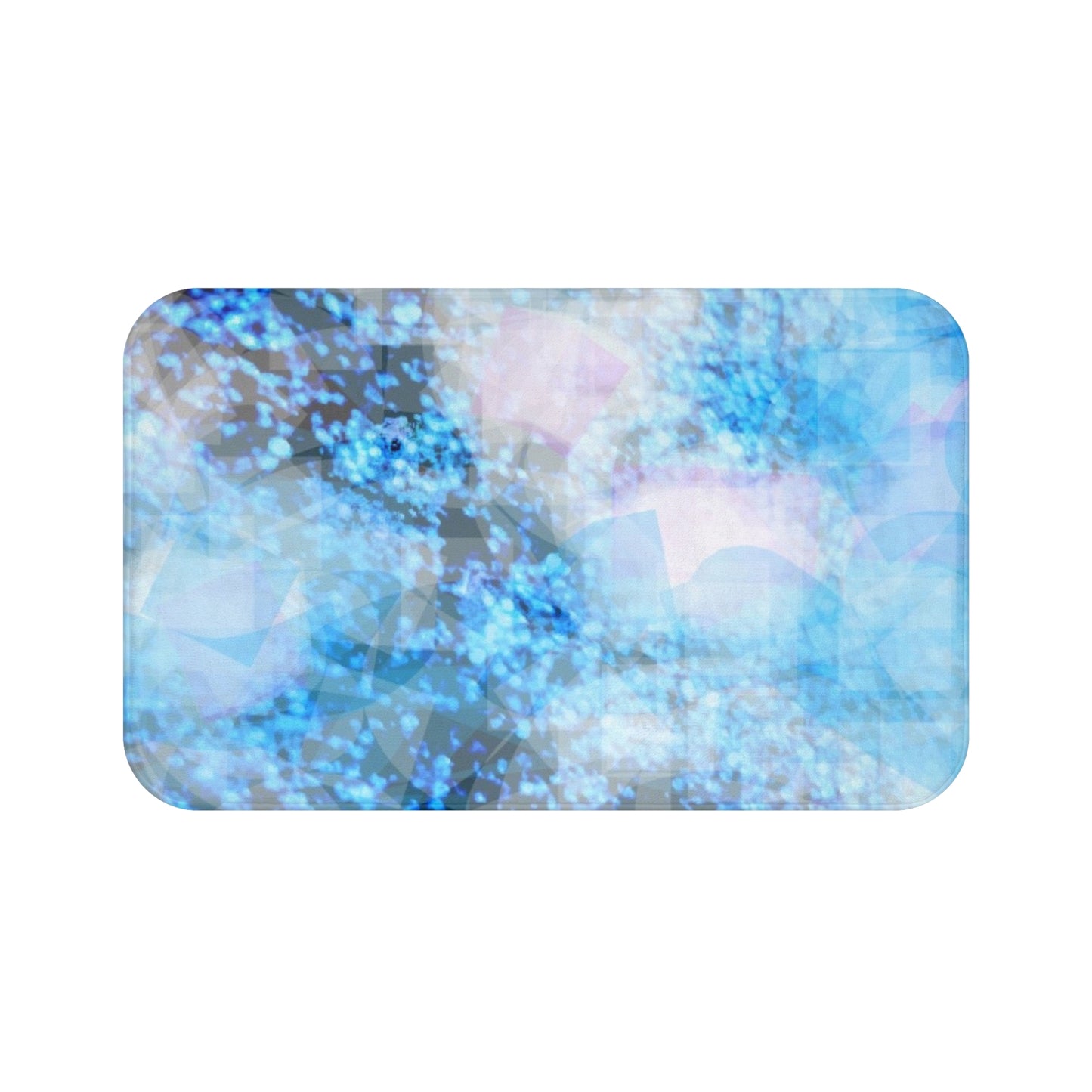 Sapphire Softly: (34"x21) Surreal Blue Bathmat - Luxurious Comfort, Spa Vibes for Bathroom Decor, Gift for Housewarming, Relaxation Essentials, Home Wellness