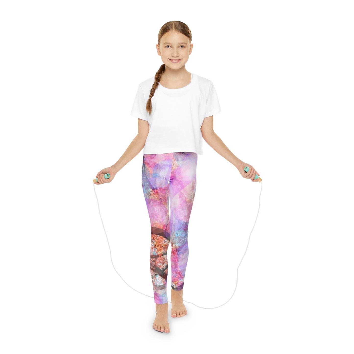 Aura:  Youth Full-Length Leggings (AOP): 7/8 Yrs