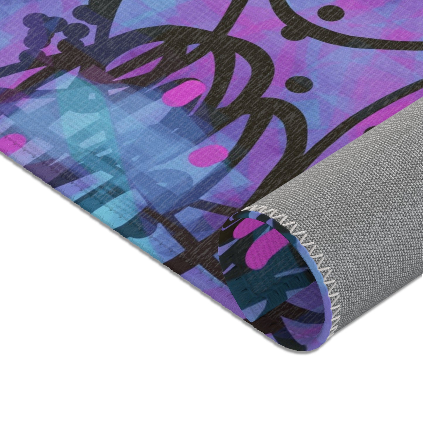 Farrah:  24"x36" Vibrant Abstract Area Rug - Boho Chic Floor Decor for Living Room or Bedroom