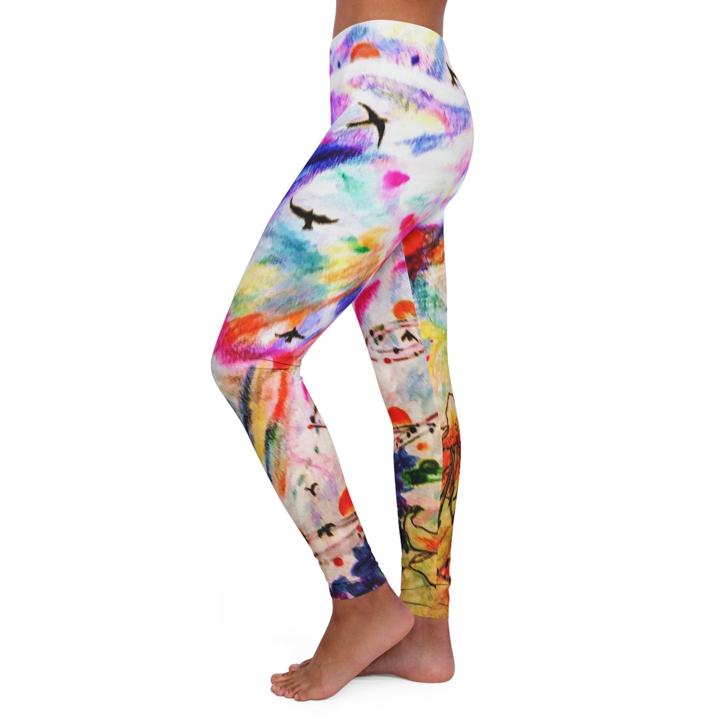 Lily & Birds:  Women's Casual Spandex Leggings (AOP)