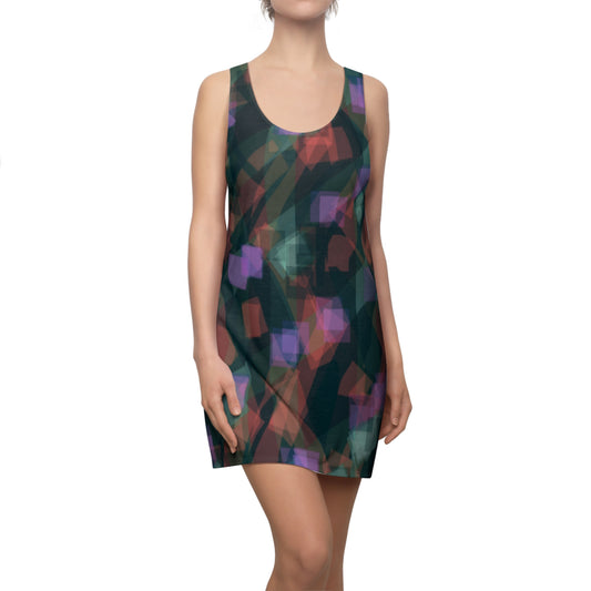 Jean:  Chic Abstract Women's Racerback Dress - Perfect for Summer Parties & Casual Outings