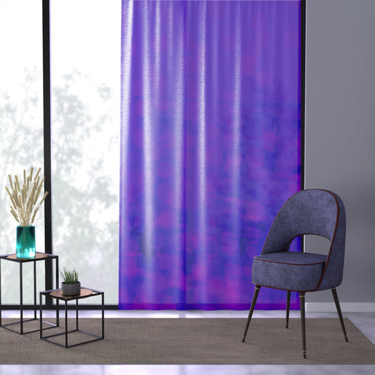 Roberta: Vibrant Purple Sheer Window Curtain, Bohemian Home Decor, Light Filtering Curtain, Room Divider, Unique Gift Idea
