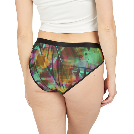 Nico:  Abstract Ethereal Graphic Art Women's Underwear, Chic Bikini Briefs