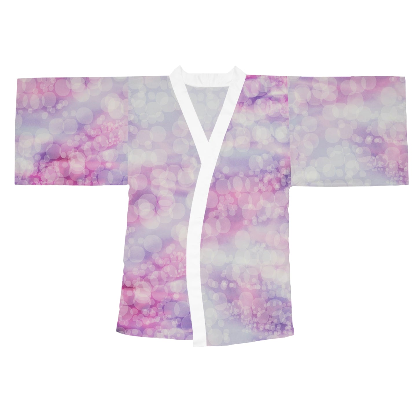 Beatrice: Ethereal Vibes Pastel Bokeh Kimono Style Robe — Long Sleeve Lounge Robe