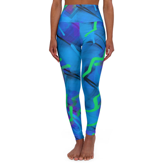 Gee Wiz: Good Vibes; High Waisted Fashion Leggings for Active Living | Perfect for Fitness, Yoga, Dance, Gym, Meditation, Streetwear