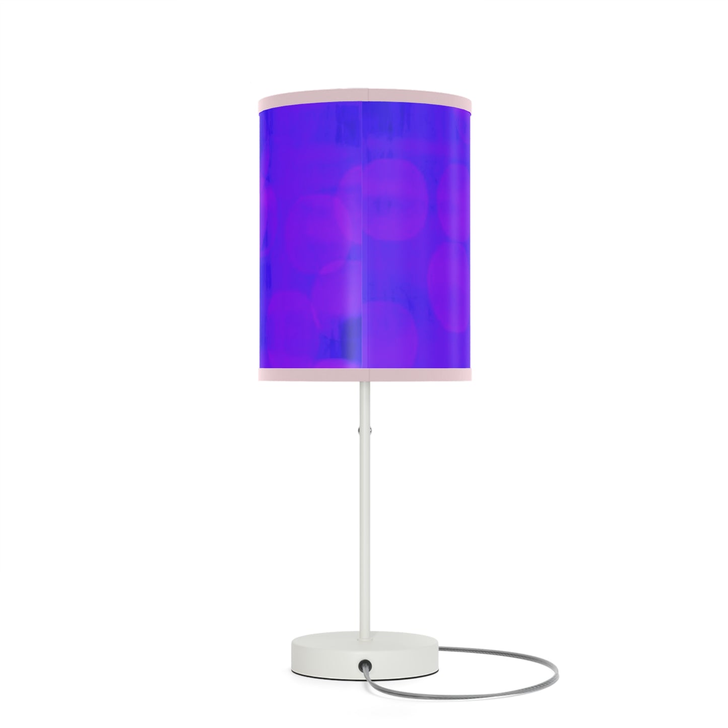 Roberta: (light pink trim) Stylish Table Lamp, Bedroom Decor, Nightstand Light, Home Lighting, Modern Design, Gift for Her, Aesthetic Room, Purple Glow