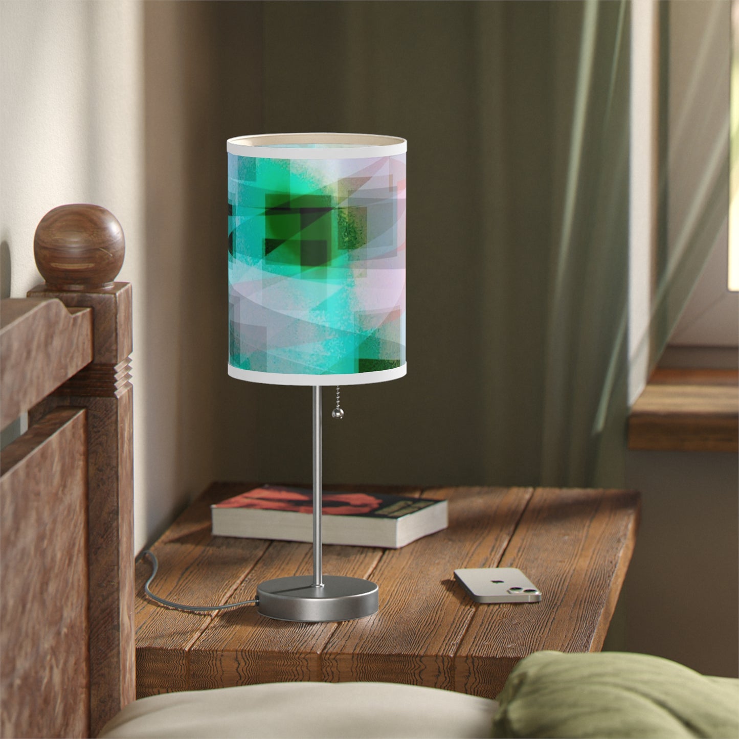 Synergy: WH Trim; Modern Abstract Table Lamp, Decorative Lighting, Home Decor, Bohemian Style, Personalized Gift, Bedroom Accent