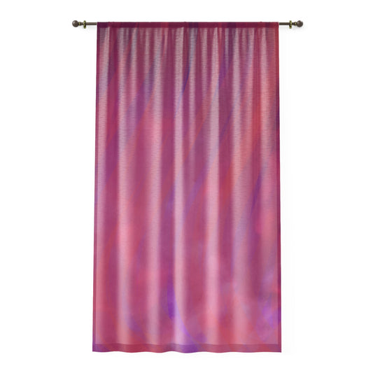 Sophia:  Elegant Sheer Window Curtain - Soft Pink Color Blend for Home Décor